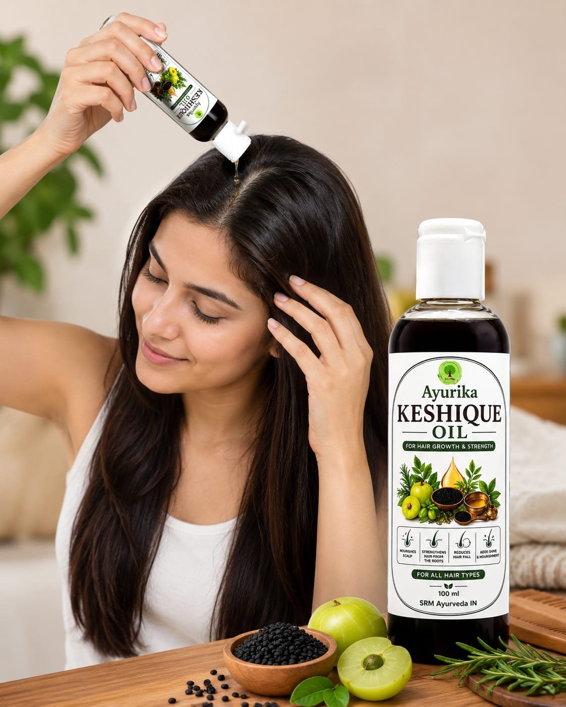 Ayurika Keshique Oil | Ayurvedic Hair Growth Oil for Hair Fall Control & Stronger Hair | 100 ml 4 Ayurika Keshique Oil | Ayurvedic Hair Growth Oil for Hair Fall Control & Stronger Hair | 100 ml - Image 4