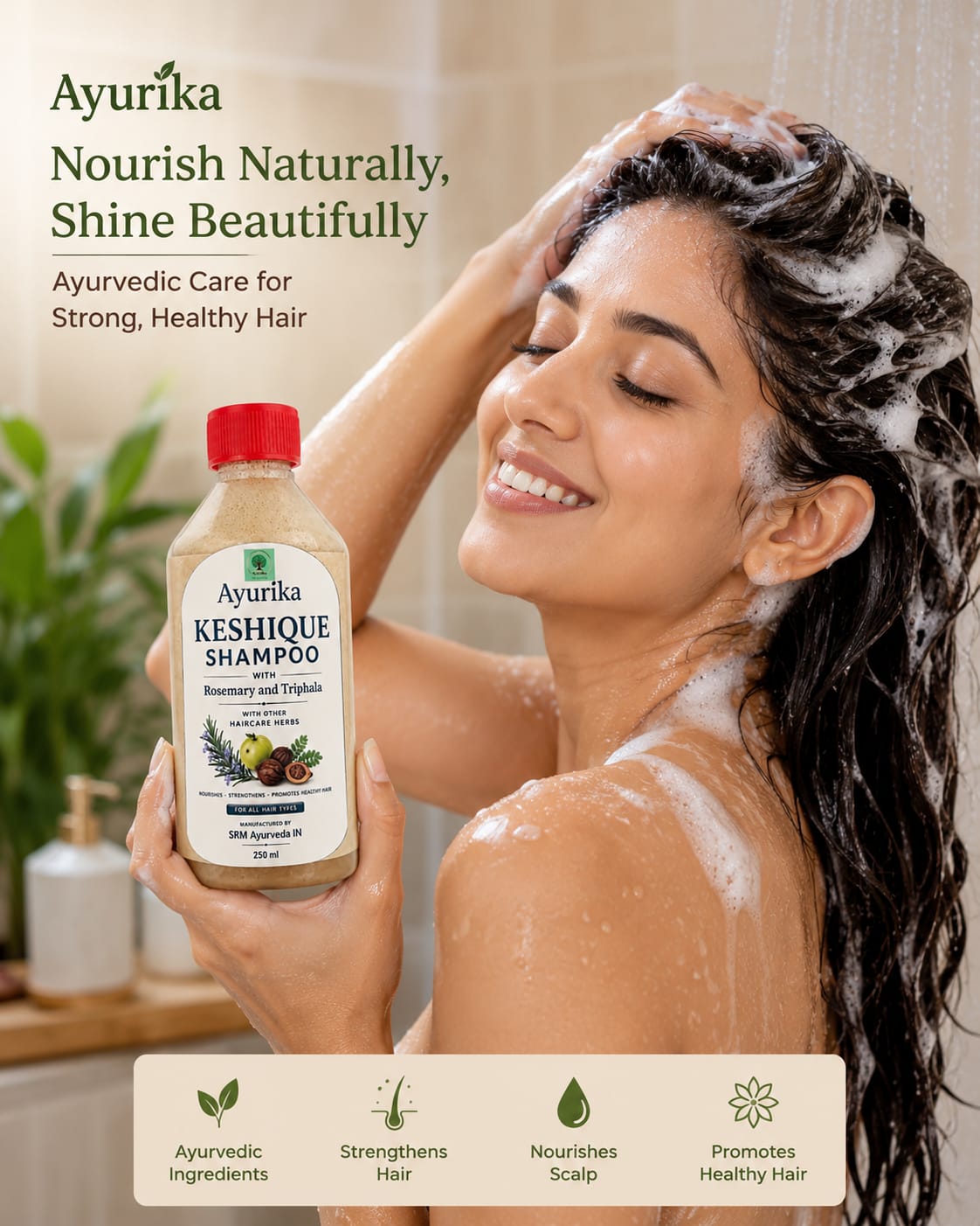 Ayurika Keshique Shampoo with Rosemary & Triphala for Hair Fall Control, Hair Growth & Scalp Care | Natural Hair Cleanser for Men & Women | 250ml 5 Ayurika Keshique Shampoo with Rosemary & Triphala for Hair Fall Control, Hair Growth & Scalp Care | Natural Hair Cleanser for Men & Women | 250ml - Image 5