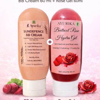 Glow Combo –Sundefence BB Cream + Beetroot Rose Hydra Gel (60 ml + 60 ml)