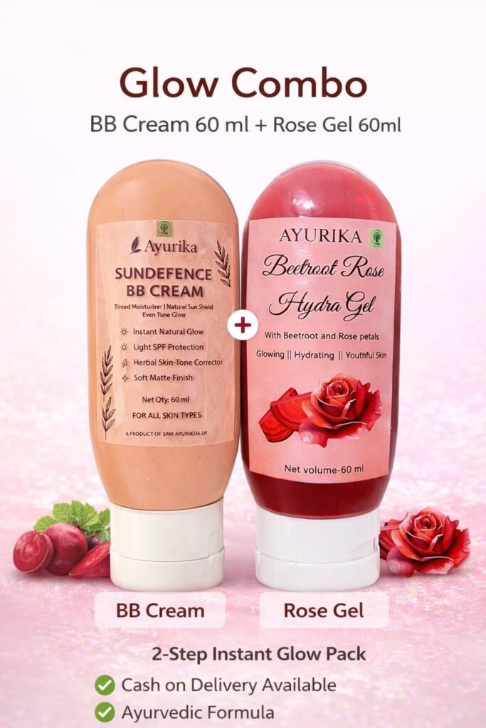 Glow Combo –Sundefence BB Cream + Beetroot Rose Hydra Gel (60 ml + 60 ml)