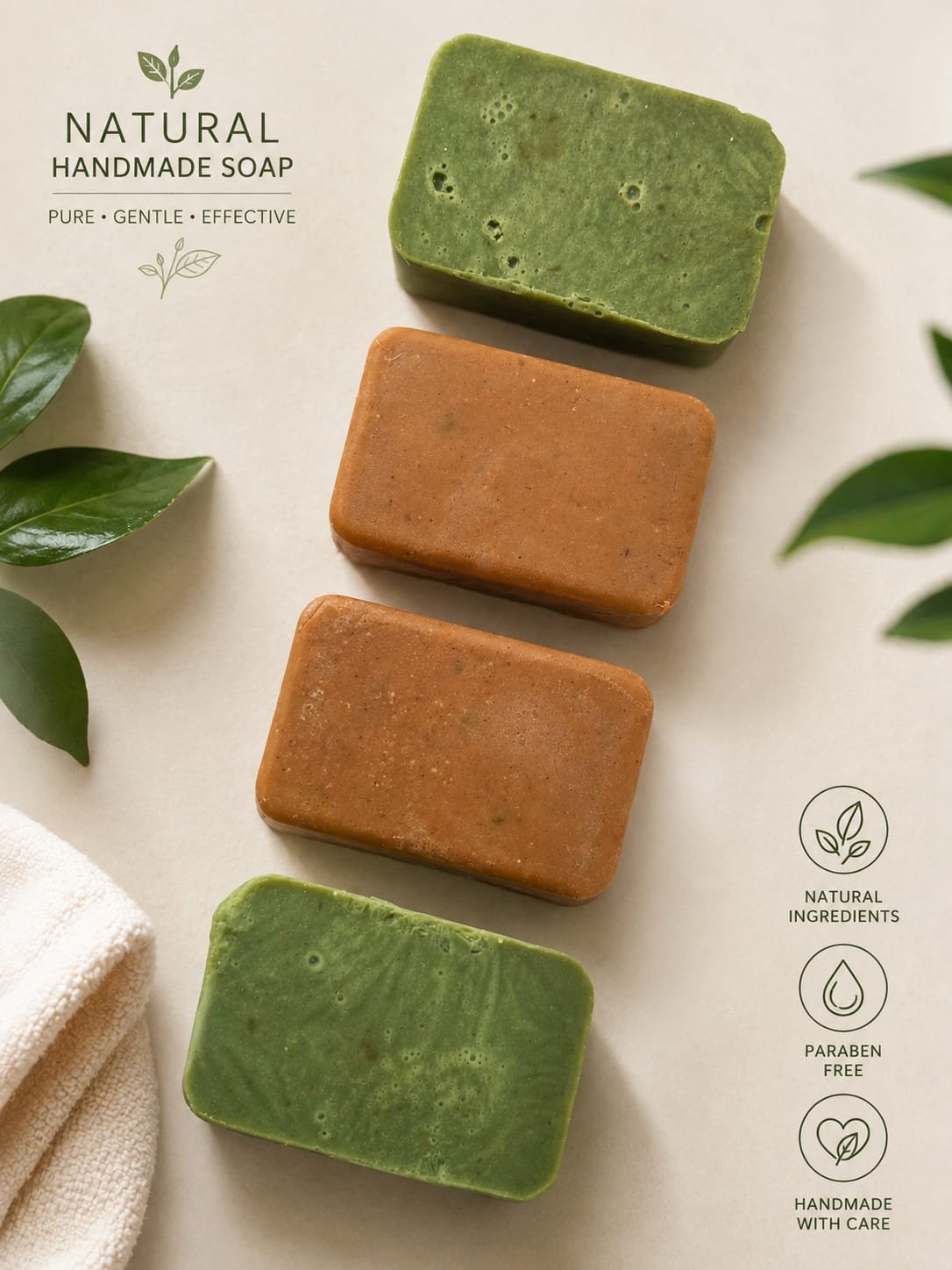 Ayurika Ubtan Body Soap Pack of 4 | Handmade Ayurvedic Soap with Green French Clay & Rose Clay | Tan Removal & Deep Cleansing Herbal Bath Soap 1 Ayurika Ubtan Body Soap Pack of 4 | Handmade Ayurvedic Soap with Green French Clay & Rose Clay | Tan Removal & Deep Cleansing Herbal Bath Soap