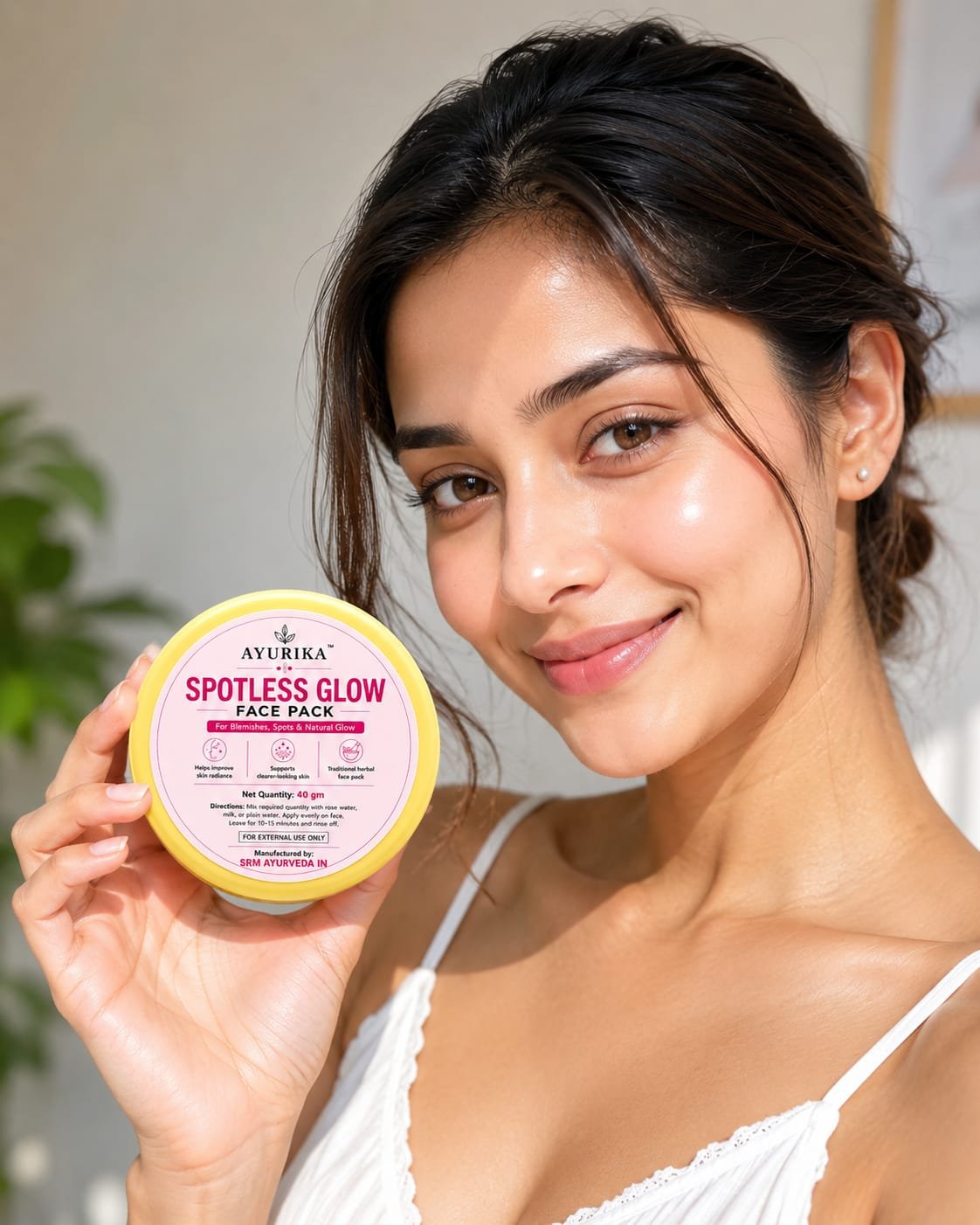 Ayurika Spotless Glow Face Pack for Glowing Skin, Blemishes & Uneven Skin Tone | Skin Radiance Face Pack | 40g 3 Ayurika Spotless Glow Face Pack for Glowing Skin, Blemishes & Uneven Skin Tone | Skin Radiance Face Pack | 40g - Image 3