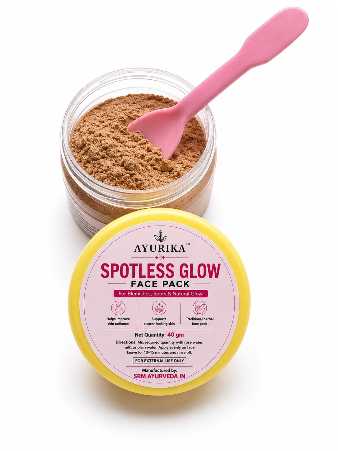 Ayurika Spotless Glow Face Pack for Glowing Skin, Blemishes & Uneven Skin Tone | Skin Radiance Face Pack | 40g 1 Ayurika Spotless Glow Face Pack for Glowing Skin, Blemishes & Uneven Skin Tone | Skin Radiance Face Pack | 40g